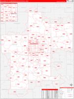 Oklahoma City Metro Area Wall Map Zip Code
